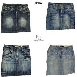 Y2K Britney Era Denim Midi Skirts (RE-1902)