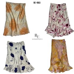 Y2K Soft Floral Poly Skirts (RE-1903)