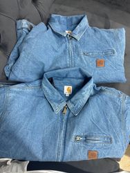 Rework Style Carhartt Denim Detroit Jackets