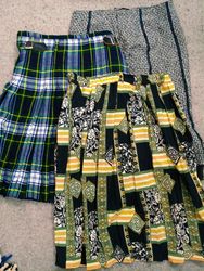 Mixed knee length skirts