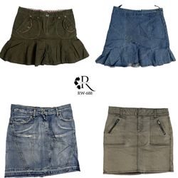 Y2K Britney Era Denim Mini Skirts (RW-688)
