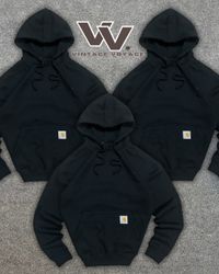 Carhartt Rework Style Black Pullover Hoodies - #02..