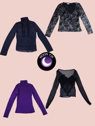Y2K Romantic Gothic Full sleeve tops mix (M-958)