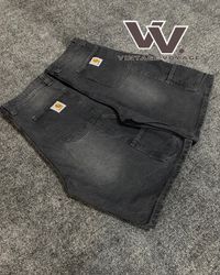 Carhartt Rework Style Grey Denim Shorts - #04925