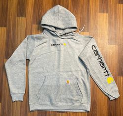 Carhartt rework style gray hoodie