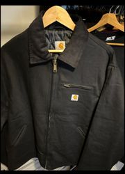 Carhartt rework style black jacket