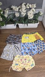 Printed cotton night shorts
