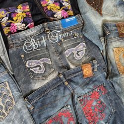 Japanese Style Embroidery Jeans