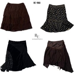 Y2K Gothic Mix Summer Midi Skirts (RE-1968)