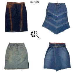 Y2K IT Girl Denim Midi Skirt ( RW-1024)