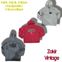 NFL NHL NBA Majestic sweat shirts