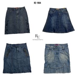 Y2K Britney Era Denim Midi Skirts (RE-1984)