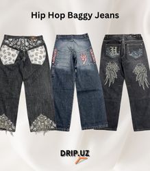 Hip Hop Jeans Y2K Style -Baggy -Flared -Bootcut -S..