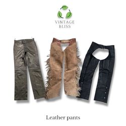 Vintage Leather and cowboy Pant