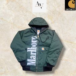 Carhartt rework style Green Marlboro hooded jackes..