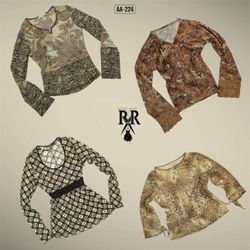 Y2K Earthy Tone Full Sleeve Tops (AA-224)