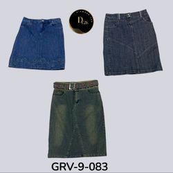 Denim Midi Skirt – Retro Y2K Wardrobe Staple(GRV-9..
