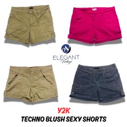 Y2K Techno Blush Sexy Shorts - EV0507