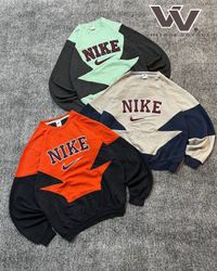 Nike Rework Style Patchwork Jumpers - #13925