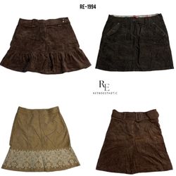 Y2K Corduroy Unique Mix Skirts (RE-1994)