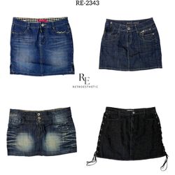 Y2K Britney Era Denim Mini Skirts (RE-2343)