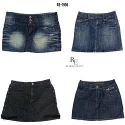 Y2K Britney Era Denim Mini Skirts (RE-1996)