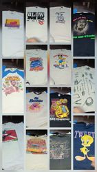 vintage printed tee bundle mix from the 80s, 90s e..