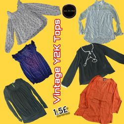 Vintage Y2K Ruffle Tunic Casual Tops