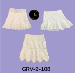 White Cotton Skirt – Classic Summer Essential(GRV-..