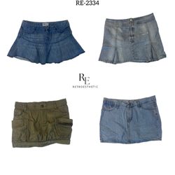 Y2K Paris Hilton Denim Mini Skirts (RE-2334)