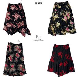 Y2K Date Night Floral Poly Skirts (RE-2010)