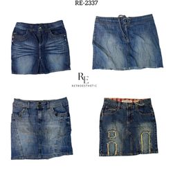Y2K Britney Era Denim Mini Skirts (RE-2337)