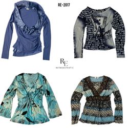 Y2K Ocean Vibe Full Sleeves Top (RE-2016)