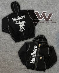 Carhartt x Marlboro Rework Style Black (White) Sti..