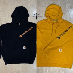 Carhartt rework style sleeves logo hoodies