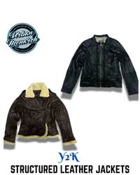 Y2K Strukturierte Lederjacken - UMW0015