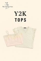 Paquete de Tops de Moda Y2K
