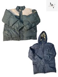 Branded and unbranded puffer jacket