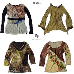 Y2K Earthy Tone Mix Full Sleeve Tops (RE-2024)