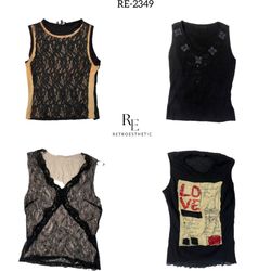 Y2K IT Girl Sleeveless Tops (RE-2349)