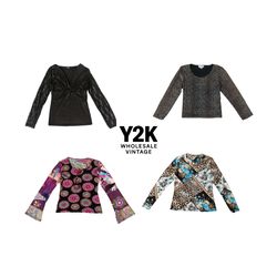 Y2K European Mesh Long sleep Tops (YWV26)