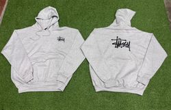 Rework Style Grey Stussy hoodie.