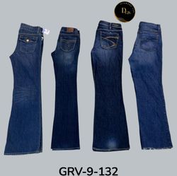 Retro Blue Flared Jeans – Y2K Wide-Leg Vintage Sty..