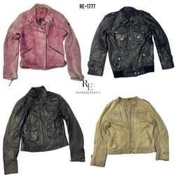 Y2K Pretty Girl Vintage Leather Jackets (Re-1777)