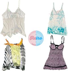 Y2K Vintage Women’s Cami & Tank Top Bundle