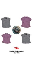 Y2K Rebel Chic Office Blouses