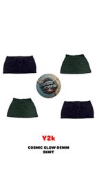 Y2K Cosmic Glow Denim Skirts