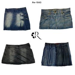 Y2K Cyber Girl Era Denim Mini Skirts (RW-1043)