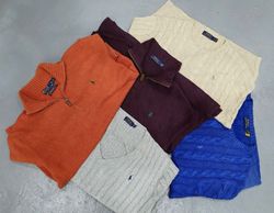 Ralph lauren lavorato a maglia a trecce e zip a qu..
