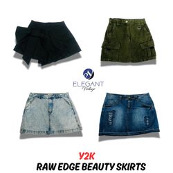 Y2K Raw Edge Beauty Skirts - EV0983